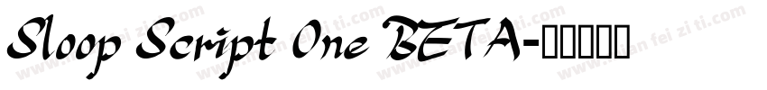 Sloop Script One BETA字体转换